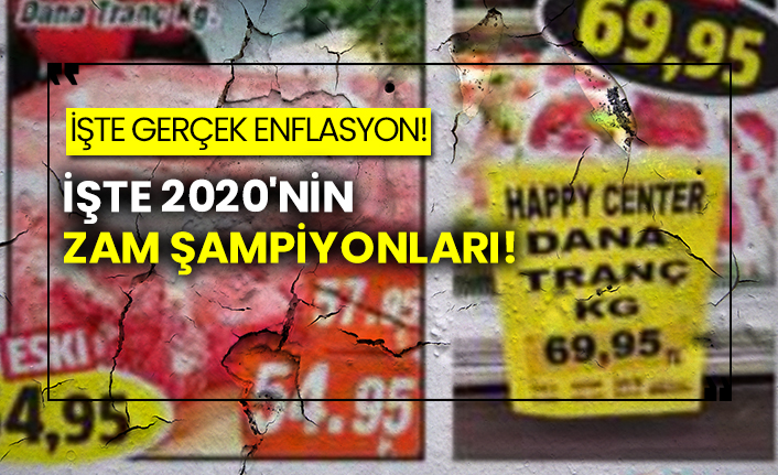 İşte gerçek enflasyon!  İşte 2020'nin zam şampiyonları!