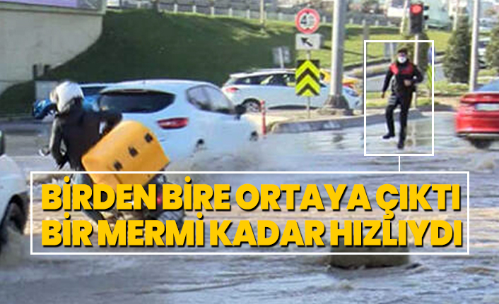 O polis birden bire ortaya çıktı, bir mermi kadar hızlıydı