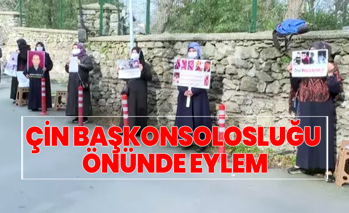 Çin Başkonsolosluğu önünde eylem