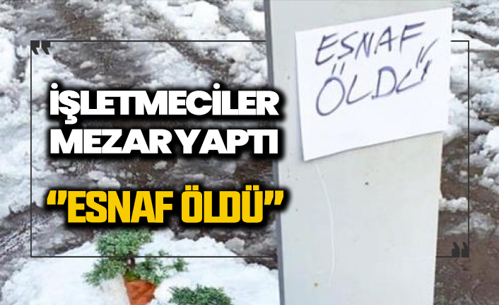 Erdoğan'ın yüzde 70 aldığı Sakarya'da işletmeciler kardan mezar yaptı: Esnaf öldü