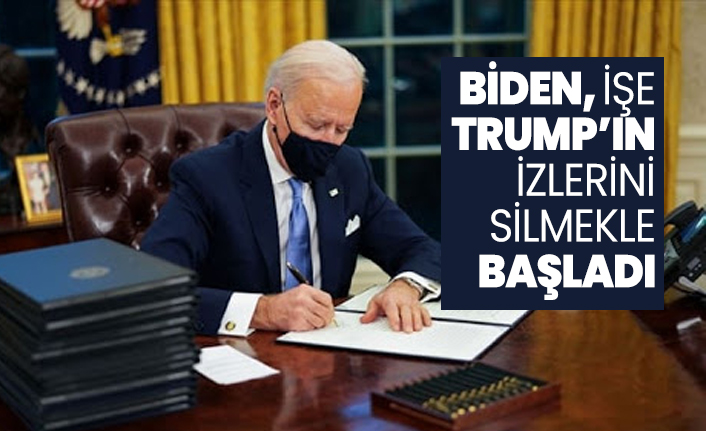 Biden, işe  Trump’ın izlerini silmekle başladı