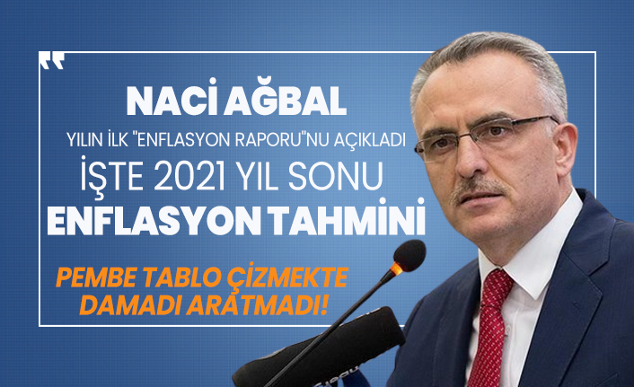 Naci Ağbal yılın ilk "Enflasyon Raporu"nu açıkladı İşte 2021 yıl sonu  enflasyon tahmini