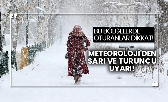 Bu bölgelerde oturanlar dikkat!  Meteoroloji'den sarı ve turuncu uyarı! 30 Ocak 2021 Türkiye hava durumu!