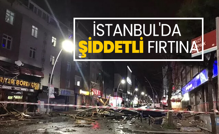 İstanbul'da  şiddetli fırtına