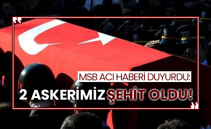MSB acı haberi duyurdu: 2 askerimiz şehit oldu!