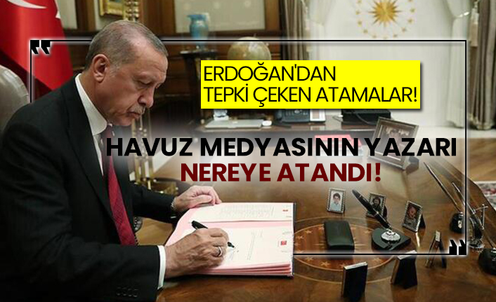 Erdoğan'dan tepki çeken atamalar!  Havuz medyasının yazarı nereye atandı!