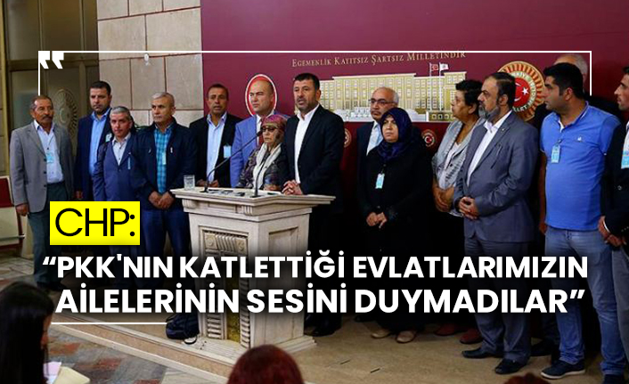 CHP: PKK'nın katlettiği evlatlarımızın ailelerinin sesini duymadılar