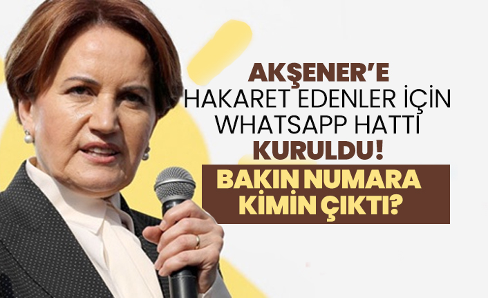 Akşener’e hakaret edenler için whatsapp hattı kuruldu! Bakın numara kimin çıktı!