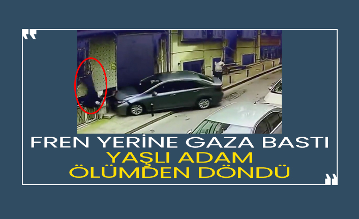 Fren yerine gaza bastı!