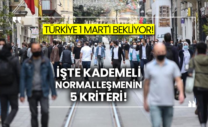 Türkiye 1 Mart'ı bekliyor! İşte kademeli normalleşmenin 5 kriteri!