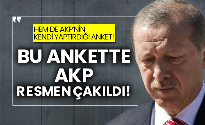 Bu ankette AKP resmen çakıldı!