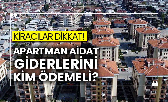 Kiracılar dikkat! Apartman aidat giderlerini kim ödemeli?