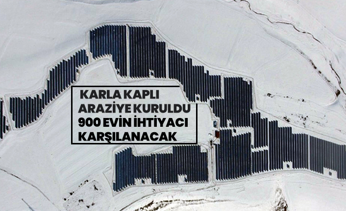 Karla kaplı araziye kuruldu, 900 evin ihtiyacı  karşılanacak