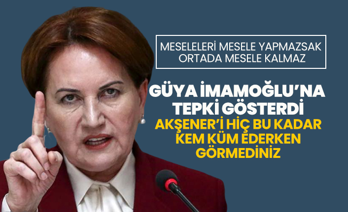 Güya İmamoğlu'na tepki gösterdi 'Akşener’i hiç bu kadar  kem küm ederken görmediniz'