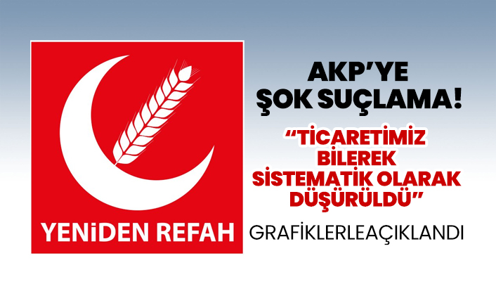 Yeniden Refah'tan AKP’ye  şok suçlama! “Ticaretimiz  bilerek  sistematik olarak  düşürüldü”