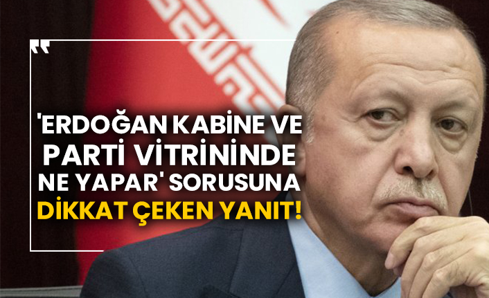 'Erdoğan kabine ve parti vitrininde ne yapar' sorusuna dikkat çeken yanıt!