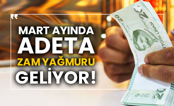 Mart ayında adeta zam yağmuru geliyor!