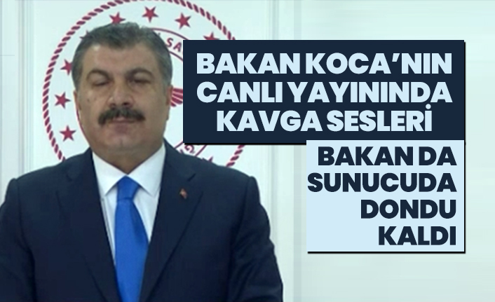 Fahrettin Koca’nın canlı yayınında kavga sesleri 'Bakan da sunucuda dondu kaldı'