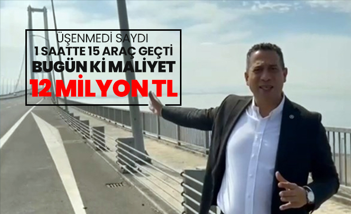 Üşenmedi saydı! 1 saatte 15 araç geçti “Osmangazi Köprüsünün bugün ki maliyeti 12 milyon TL”