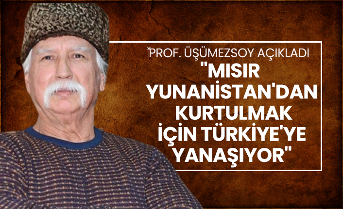 Prof. Şener  Üşümezsoy açıkladı  "Mısır Yunanistan'dan Kurtulmak için Türkiye'ye yanaşıyor"