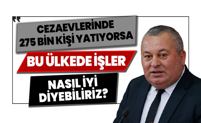 Cezaevlerinde 275 bin kişi yatıyorsa bu ülkede işler nasıl iyi diyebiliriz?