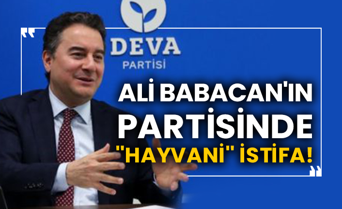 Ali Babacan'ın partisinde ''hayvani'' istifa!