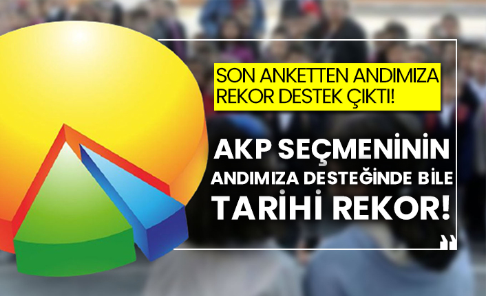 Son anketten andımıza rekor destek çıktı! AKP seçmeninin andımıza desteğinde bile tarihi rekor!