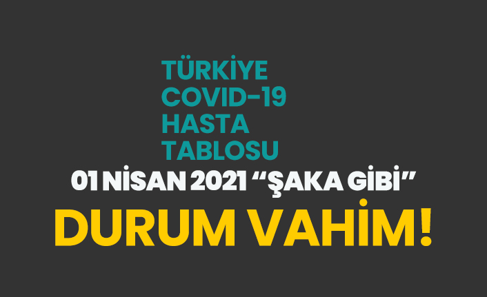 1 Nisan koronavirüs vaka tablosu açıklandı
