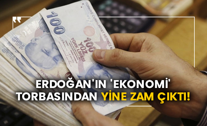 Erdoğan'ın 'ekonomi' torbasından yine zam çıktı!