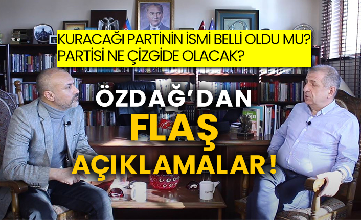 Kuracağı partinin ismi belli oldu mu? Partisi ne çizgide olacak?  Ümit Özdağ’dan flaş açıklamalar!..