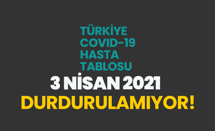 3 Nisan 2021 koronavirüs vaka tablosu açıklandı