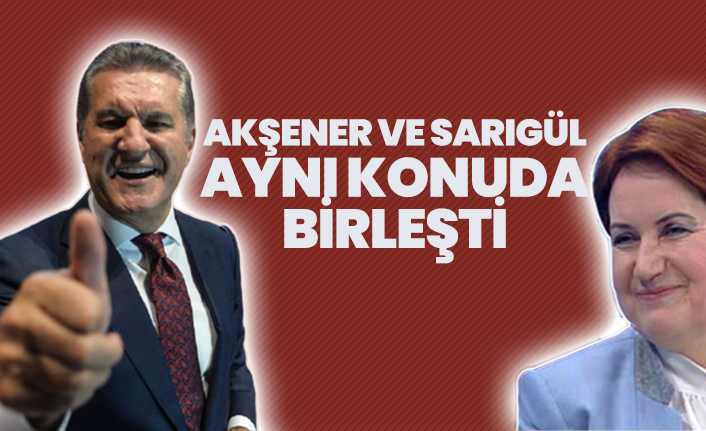Akşener ve Sarıgül aynı konuda birleşti