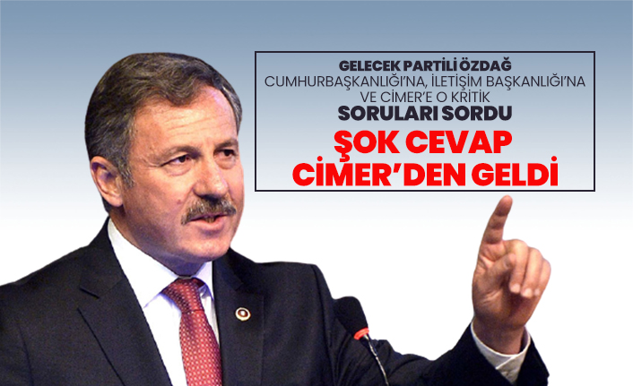 Gelecek Partili Selçuk Özdağ  CİMER’e o kritik soruları sordu "Şok cevap CİMER’den geldi"