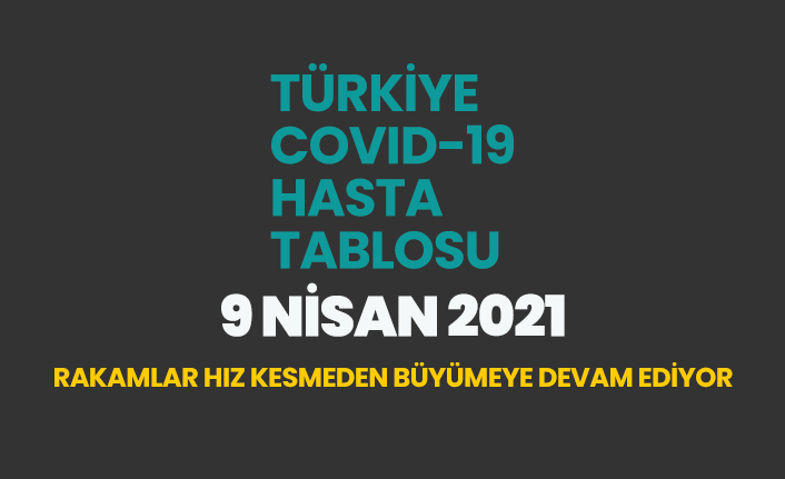 9 Nisan 2021 koronavirüs vaka tablosu açıklandı