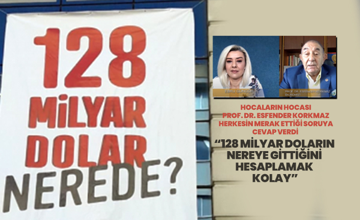 Hocaların hocası Prof. Dr. Esfender Korkmaz herkesin merak ettiği soruya cevap verdi “128 milyar doların nereye gittiğini hesaplamak kolay”