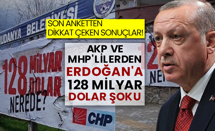 Son anketten dikkat çeken sonuçlar: AKP ve MHP'lilerden Erdoğan'a 128 milyar dolar şoku!
