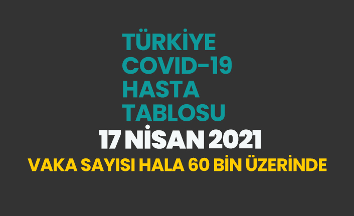 17 Nisan 2021 koronavirüs vaka tablosu açıklandı