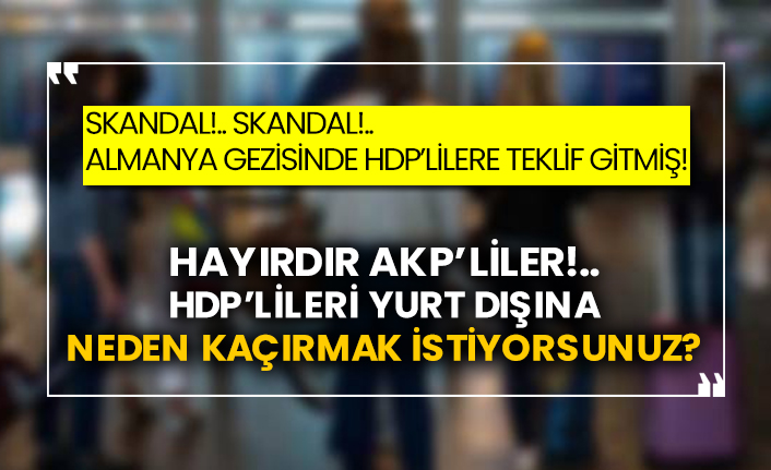 Almanya gezisinde HDP’lilere teklif gitmiş!