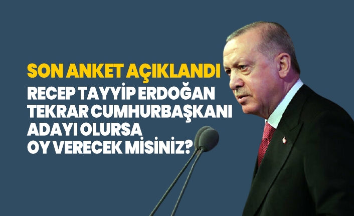 Recep Tayyip Erdoğan tekrar Cumhurbaşkanı adayı olursa oy verecek misiniz?