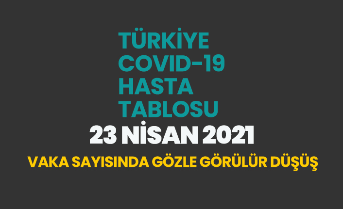 23 Nisan 2021 koronavirüs vaka tablosu açıklandı
