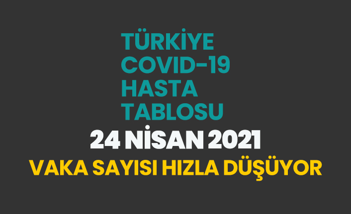24 Nisan 2021 koronavirüs vaka tablosu açıklandı