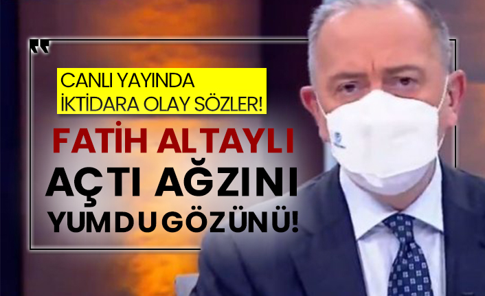 Canlı yayında iktidara olay sözler! Fatih Altaylı açtı ağzını yumdu gözünü!