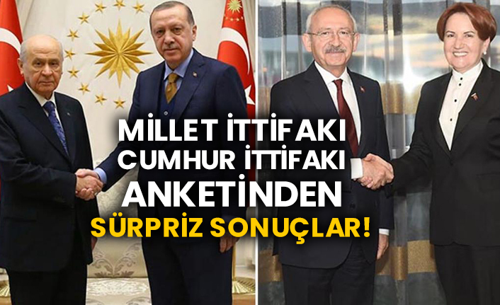 Millet İttifakı-Cumhur İttifakı anketinden sürpriz sonuçlar!