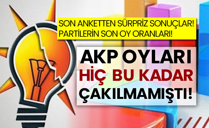 Son anketten sürpriz sonuçlar! Partilerin son oy oranları! AKP oyları hiç bu kadar çakılmamıştı!