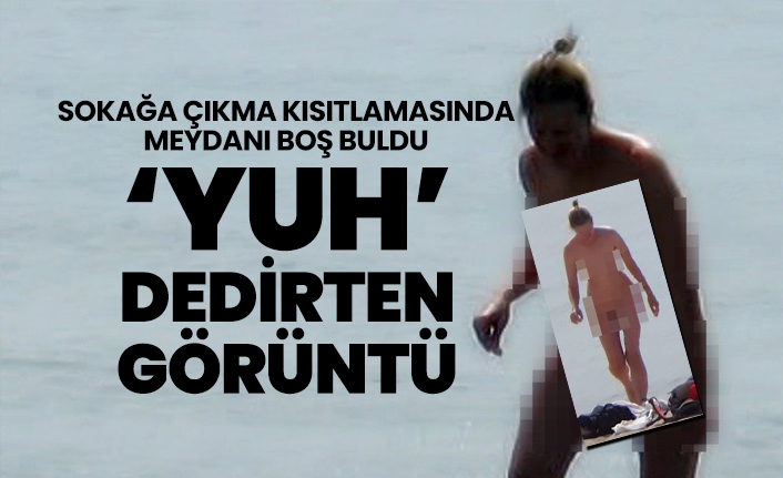 Sokağa çıkma kısıtlamasında meydanı boş buldu ‘Yuh’ dedirten görüntü