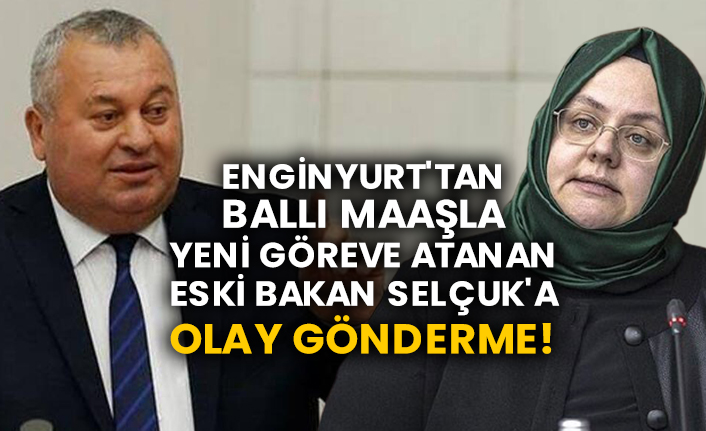 Cemal Enginyurt'tan ballı maaşla yeni göreve atanan eski bakan Zehra Zümrüt Selçuk'a olay gönderme!
