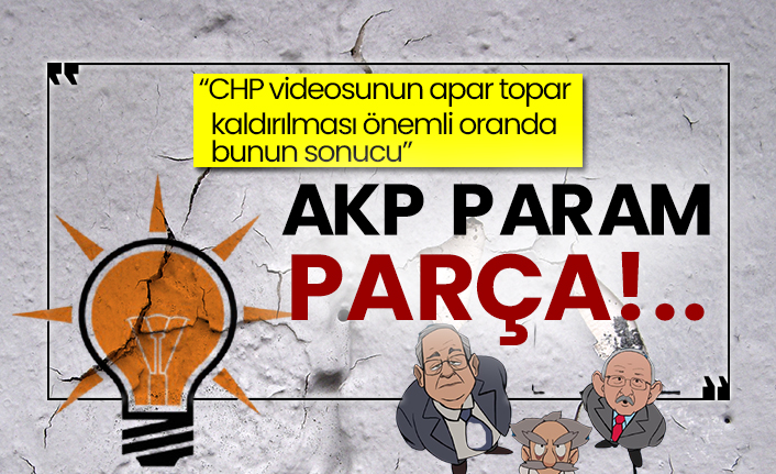“CHP videosunun apar topar kaldırılması önemli oranda bunun sonucu”  AKP param parça!..