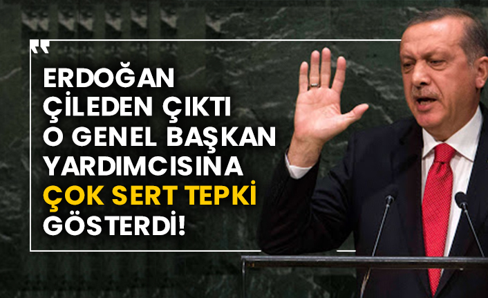 Erdoğan çileden çıktı, o genel başkan yardımcısına çok sert tepki gösterdi!
