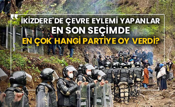 İkizdere'de çevre eylemi yapanlar en son seçimde en çok hangi partiye oy verdi?