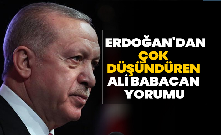 Cumhurbaşkanı Erdoğan'dan çok düşündüren  Ali Babacan  yorumu
